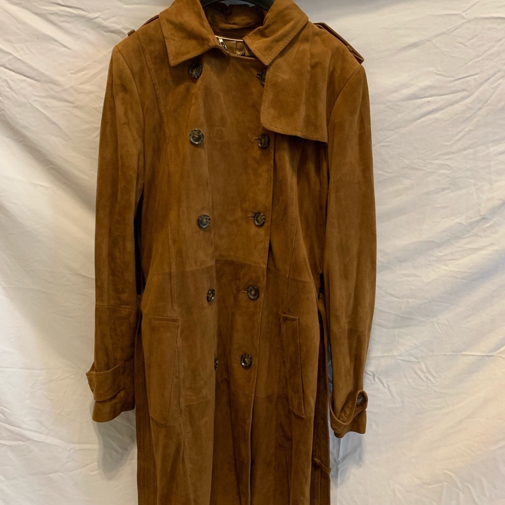 Real suede trench from Banana Republic